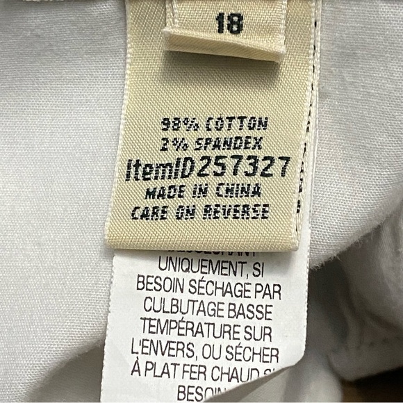 Vintage LL Bean Women’s Elastic High Waist Tan Corduroy Pants Size 18 Petite - Picture 7 of 8